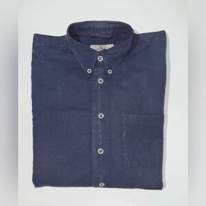 Carbon 2 Cobalt Blue Men’s Small L/S Button Down Shirt Cotton Silk Linen Blend